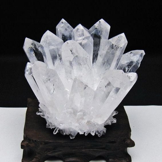 水晶 クラスター 水晶 原石 台座付属 一点物 182-8610