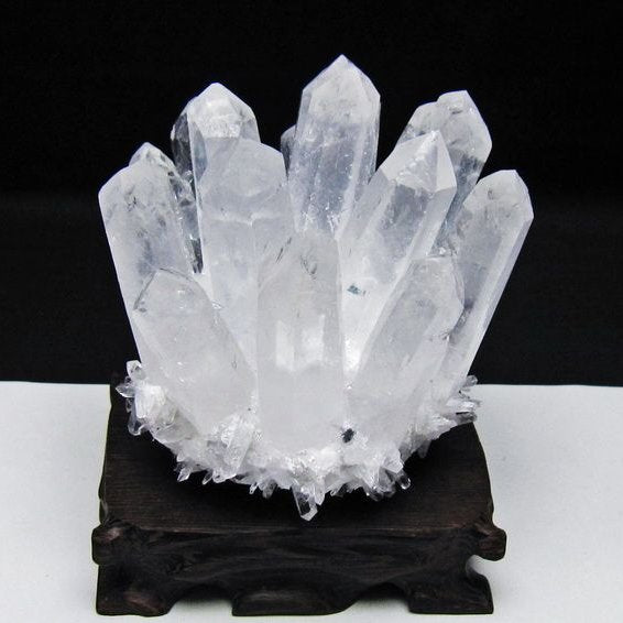 水晶 クラスター 水晶 原石 台座付属 一点物 182-8614