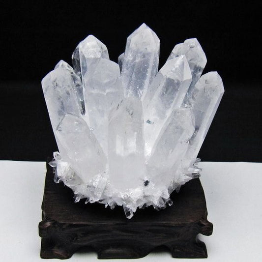 水晶 クラスター 水晶 原石 台座付属 一点物 182-8614