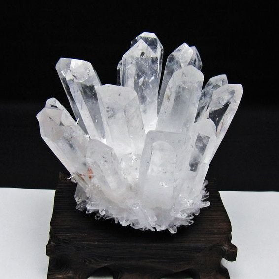 水晶 クラスター 水晶 原石 台座付属 一点物 182-8616