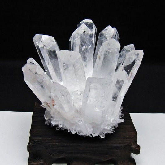 水晶 クラスター 水晶 原石 台座付属 一点物 182-8616