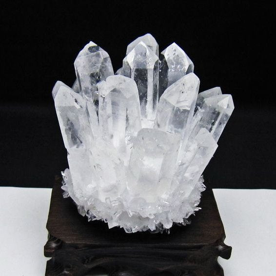 水晶 クラスター 水晶 原石 台座付属 一点物 182-8617