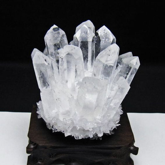 水晶 クラスター 水晶 原石 台座付属 一点物 182-8617
