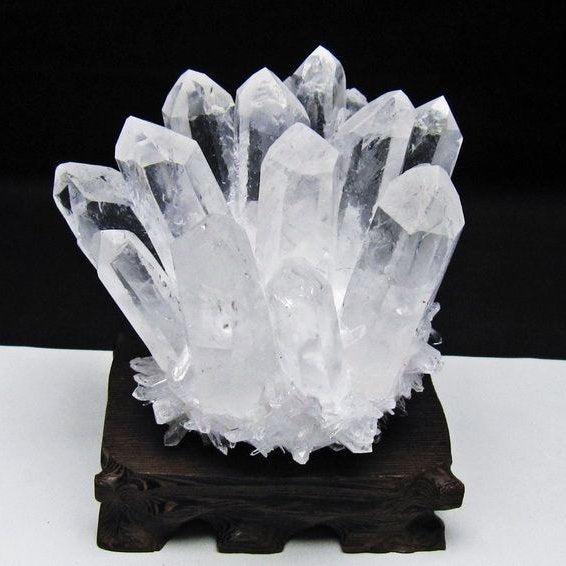 水晶 クラスター 水晶 原石 台座付属 一点物 182-8621