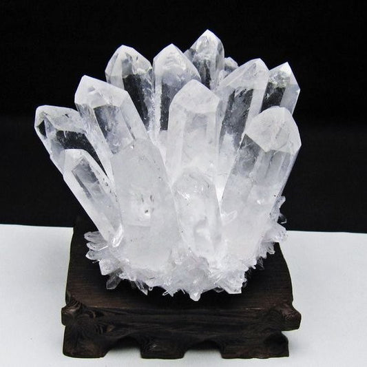 水晶 クラスター 水晶 原石 台座付属 一点物 182-8621