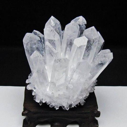 水晶 クラスター 水晶 原石 台座付属 一点物 182-8627