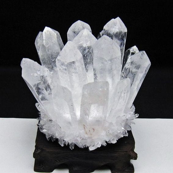 水晶 クラスター 水晶 原石 台座付属 一点物 182-8629