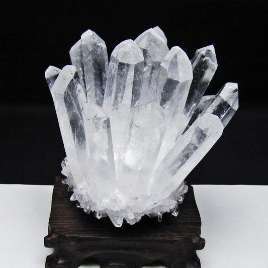 水晶 クラスター 水晶 原石 台座付属 一点物 182-8630