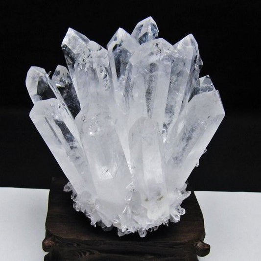 水晶 クラスター 水晶 原石 台座付属 一点物 182-8632