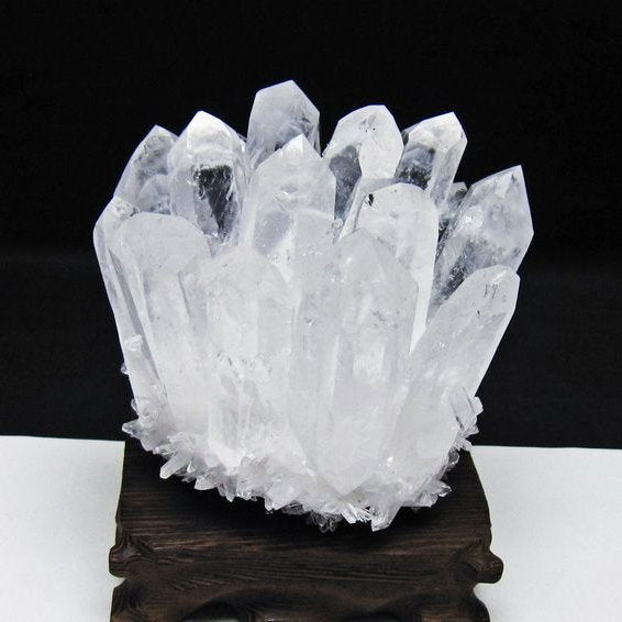 水晶 クラスター 水晶 原石 台座付属 一点物 182-8633