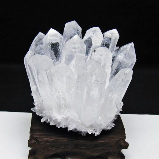 水晶 クラスター 水晶 原石 台座付属 一点物 182-8633