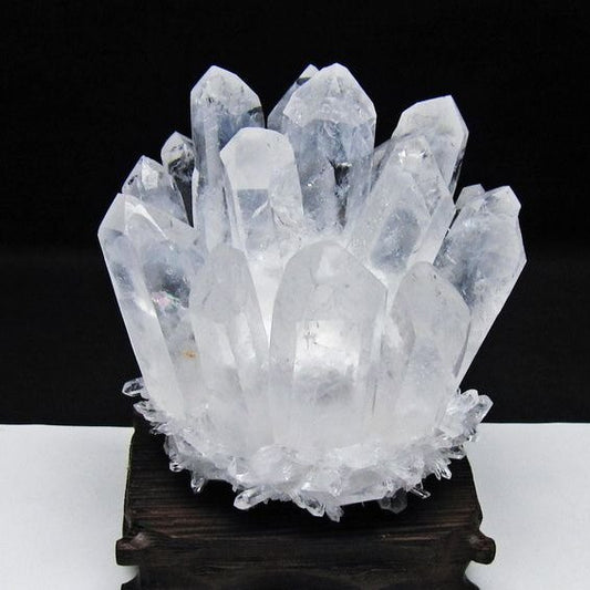 水晶 クラスター 水晶 原石 台座付属 一点物 182-8635