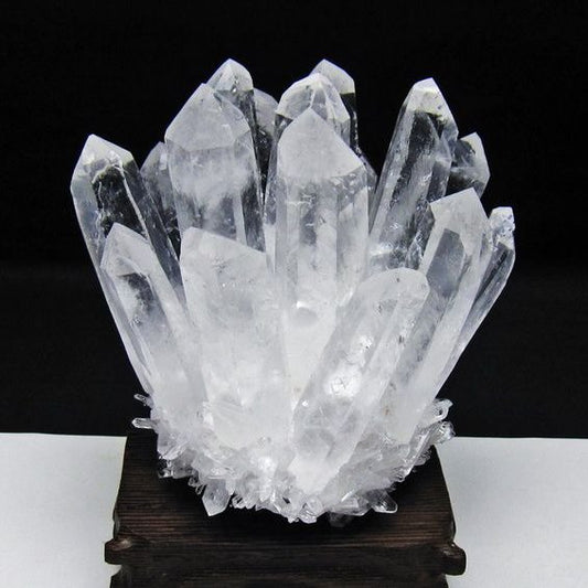 水晶 クラスター 水晶 原石 台座付属 一点物 182-8638