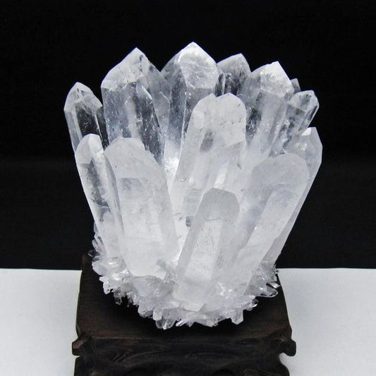 水晶 クラスター 水晶 原石 台座付属 一点物 182-8640
