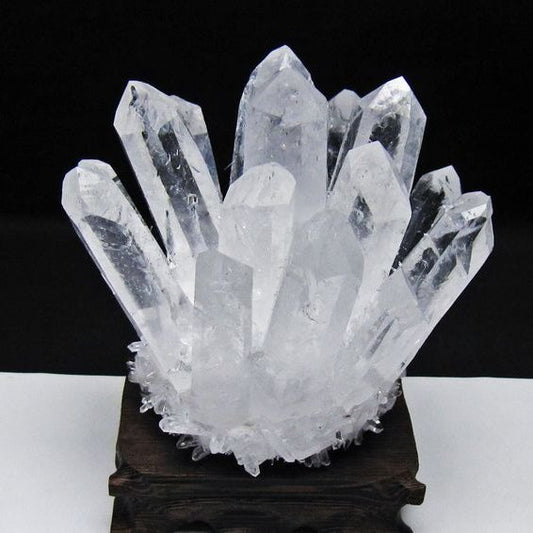 水晶 クラスター 水晶 原石 台座付属 一点物 182-8641