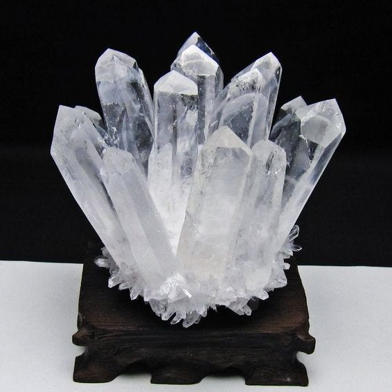 水晶 クラスター 水晶 原石 台座付属 一点物 182-8643