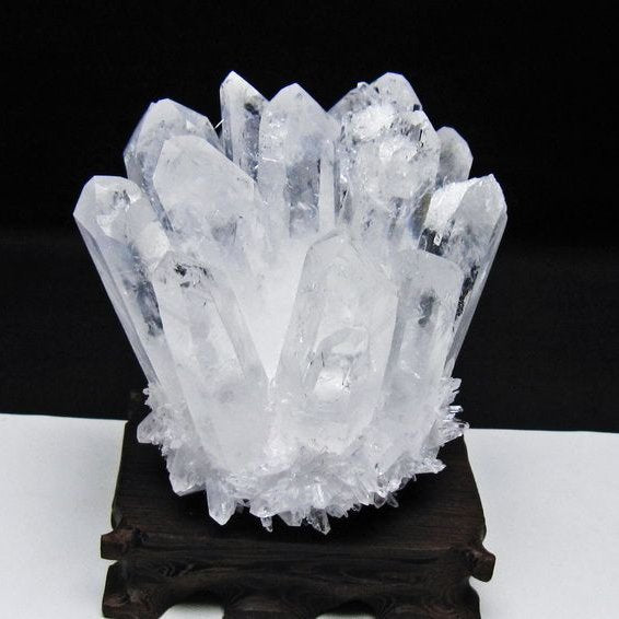 水晶 クラスター 水晶 原石 台座付属 一点物 182-8644