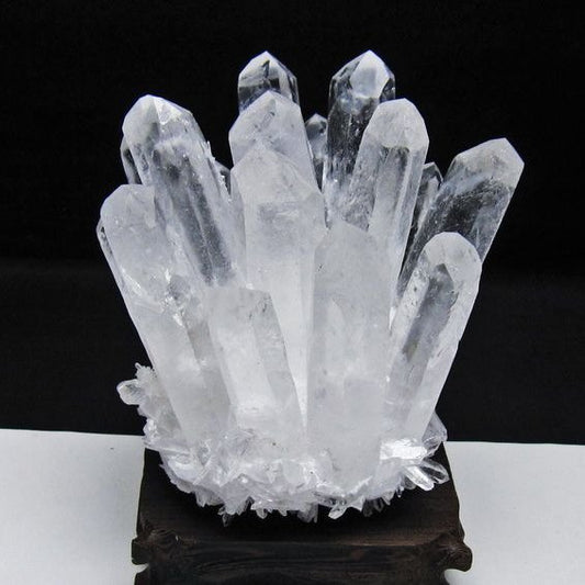 水晶 クラスター 水晶 原石 台座付属 一点物 182-8652