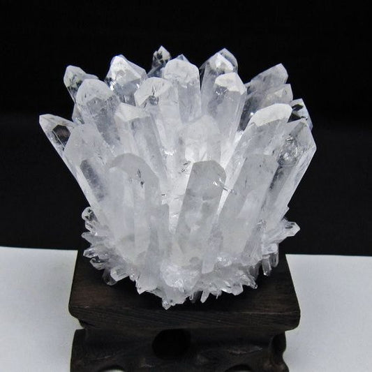 水晶 クラスター 水晶 原石 台座付属 一点物 182-8657