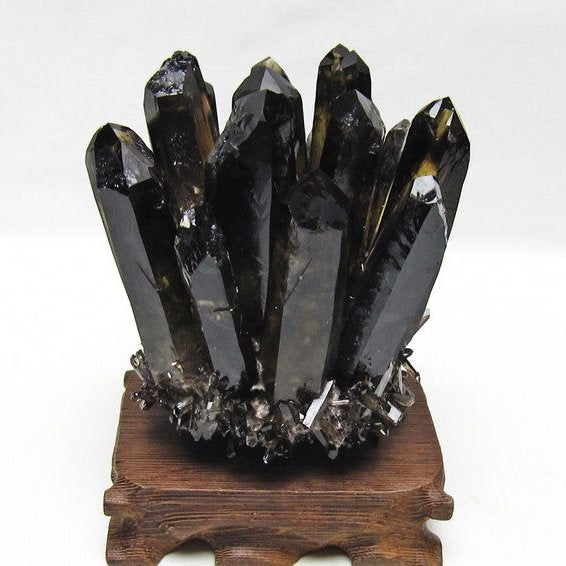モリオン クラスター 黒水晶 原石 台座付属 一点物 182-8680