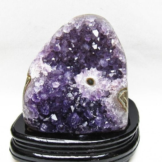 1.5Kg アメジスト クラスター ウルグアイ産 アメジスト 原石 amethyst 台座付属 一点物 182-8737