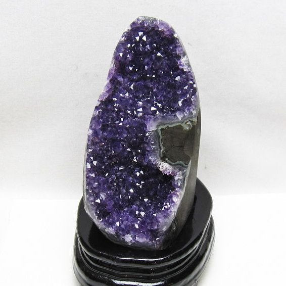 1.3Kg アメジスト クラスター ウルグアイ産 アメジスト 原石 amethyst 台座付属 一点物 182-8746