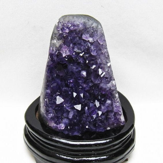 1Kg アメジスト 原石 ウルグアイ産 アメジスト クラスター amethyst 台座付属 一点物 182-8748