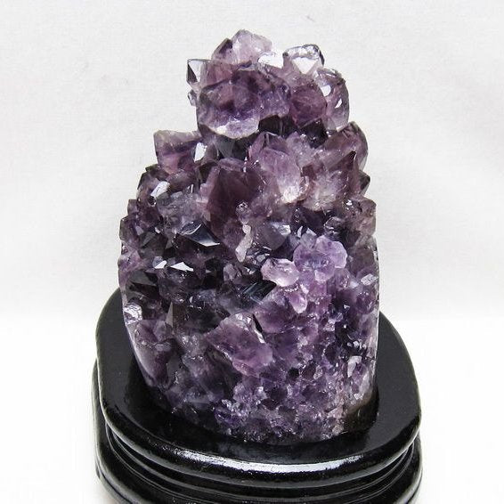 1.4Kg アメジスト クラスター ウルグアイ産 アメジスト 原石 amethyst 台座付属 一点物 182-8819