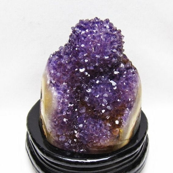 1.3Kg アメジスト クラスター ウルグアイ産 アメジスト 原石 amethyst 台座付属 一点物 182-8820
