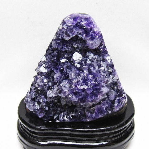 1.3Kg アメジスト クラスター ウルグアイ産 アメジスト 原石 amethyst 台座付属 一点物 182-8821