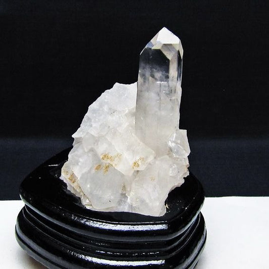 水晶 クラスター マダガスカル産 台座付属 水晶 原石 レムリアンシード 一点物 182-9277