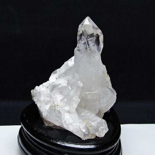 水晶 クラスター マダガスカル産 台座付属 水晶 原石 レムリアンシード 一点物 182-9281