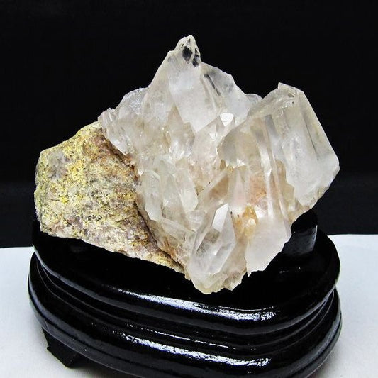 水晶 クラスター マダガスカル産 台座付属 水晶 原石 レムリアンシード 一点物 182-9282