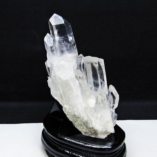 水晶 クラスター マダガスカル産 台座付属 水晶 原石 レムリアンシード 一点物 182-9284