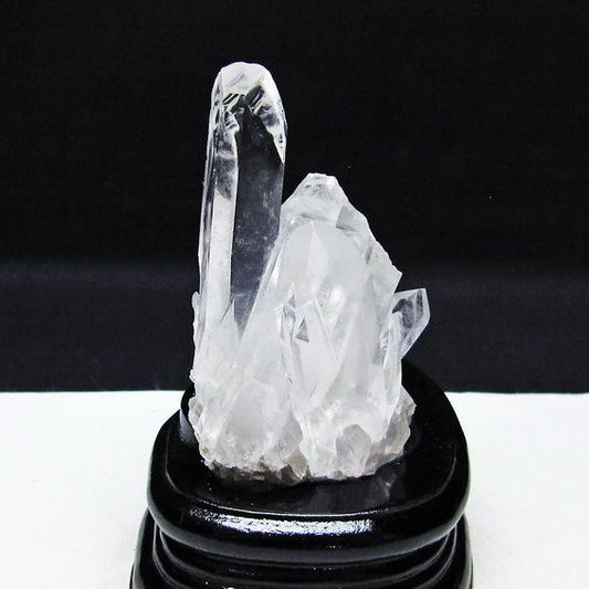水晶 クラスター マダガスカル産 台座付属 水晶 原石 レムリアンシード 一点物 182-9293