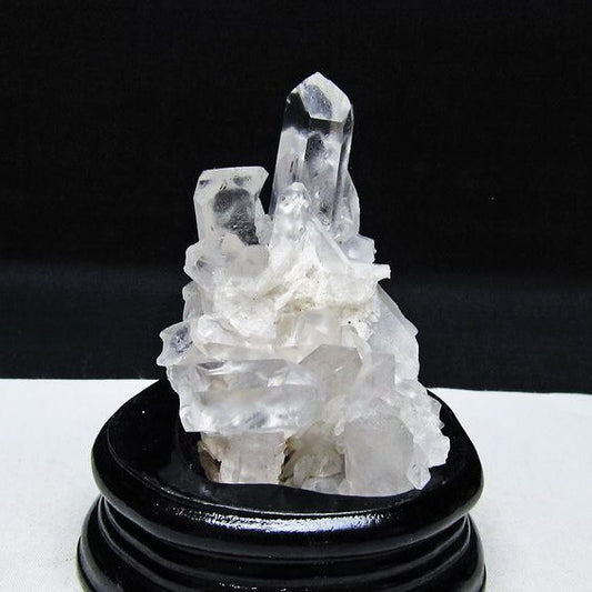 水晶 クラスター マダガスカル産 台座付属 水晶 原石 レムリアンシード 一点物 182-9296