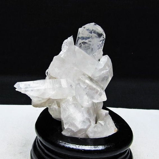 水晶 クラスター マダガスカル産 台座付属 水晶 原石 レムリアンシード 一点物 182-9299