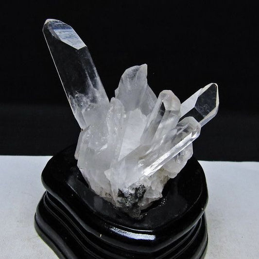 水晶 クラスター マダガスカル産 台座付属 水晶 原石 レムリアンシード 一点物 182-9302