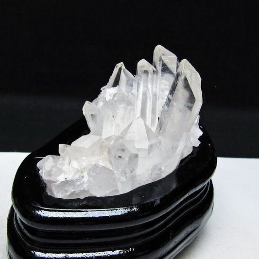 水晶 クラスター マダガスカル産 台座付属 水晶 原石 レムリアンシード 一点物 182-9304