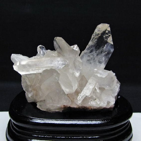 水晶 クラスター マダガスカル産 台座付属 水晶 原石 レムリアンシード 一点物 182-9306