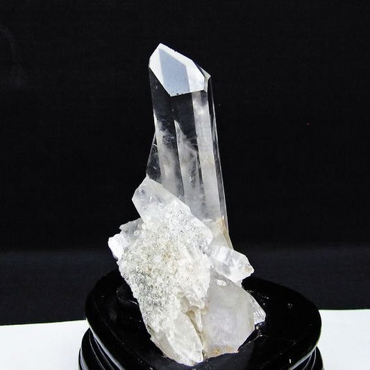 水晶 クラスター マダガスカル産 台座付属 水晶 原石 レムリアンシード 一点物 182-9314