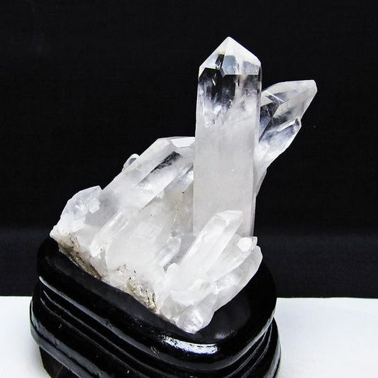 水晶 クラスター マダガスカル産 台座付属 水晶 原石 レムリアンシード 一点物 182-9316