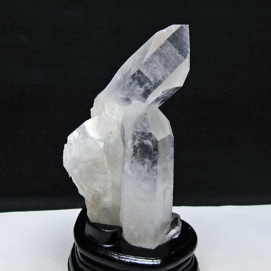 水晶 クラスター マダガスカル産 台座付属 水晶 原石 レムリアンシード 一点物 182-9329