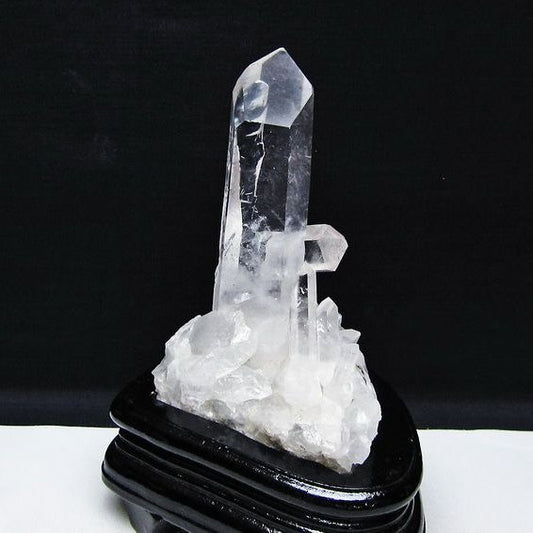 水晶 クラスター マダガスカル産 台座付属 水晶 原石 レムリアンシード 一点物 182-9334