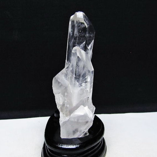 水晶 クラスター マダガスカル産 台座付属 水晶 原石 レムリアンシード 一点物 182-9339