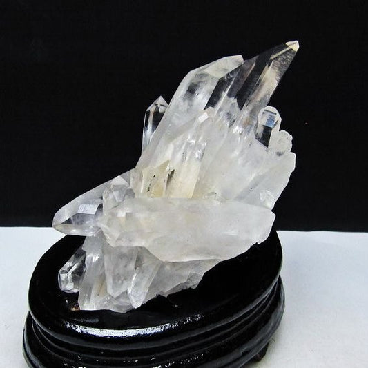 水晶 クラスター マダガスカル産 台座付属 水晶 原石 レムリアンシード 一点物 182-9340