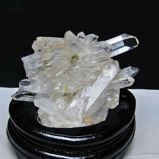 水晶 クラスター マダガスカル産 台座付属 水晶 原石 レムリアンシード 一点物 182-9349