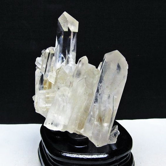 水晶 クラスター マダガスカル産 台座付属 水晶 原石 レムリアンシード 一点物 182-9350
