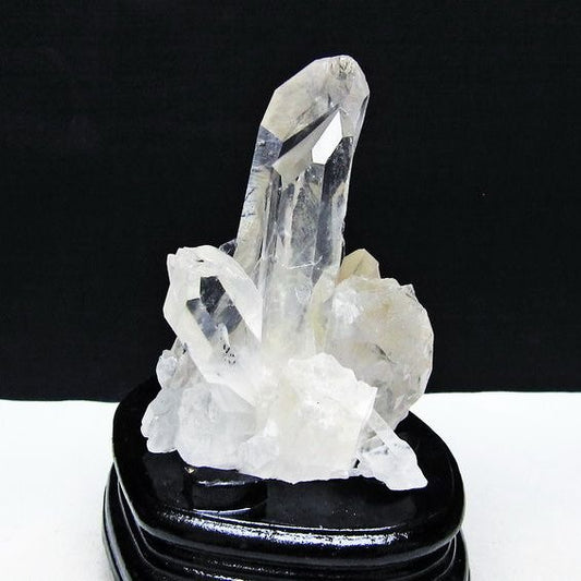 水晶 クラスター マダガスカル産 台座付属 水晶 原石 レムリアンシード 一点物 182-9358