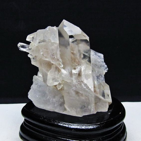 水晶 クラスター マダガスカル産 台座付属 水晶 原石 レムリアンシード 一点物 182-9360
